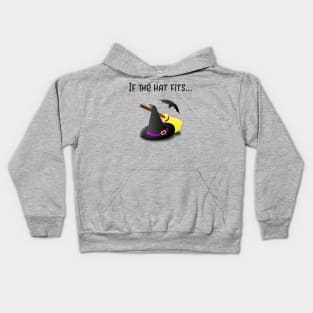 If The Hat Fits Witch Hat Kids Hoodie